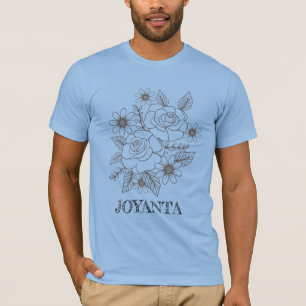 Camiseta Diseño de flor personalizada blanca Hombres Joyant