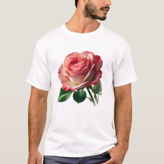 Camiseta diseño de flor Rosa