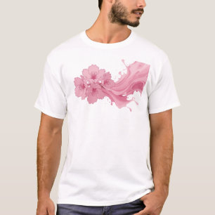Camiseta Diseño de flores abstractas con estilo atrevido