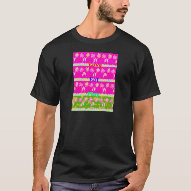 Camiseta Diseño de flores de juego de amor inspirador (Anverso)