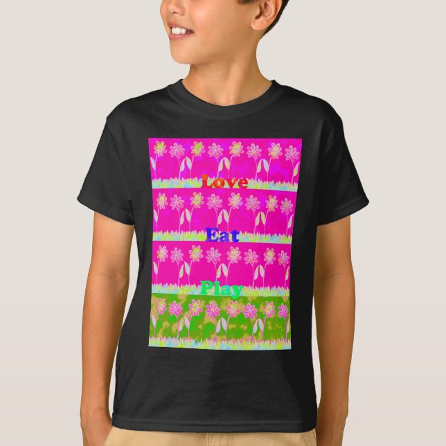Camiseta Diseño de flores de juego de amor inspirador (Anverso)