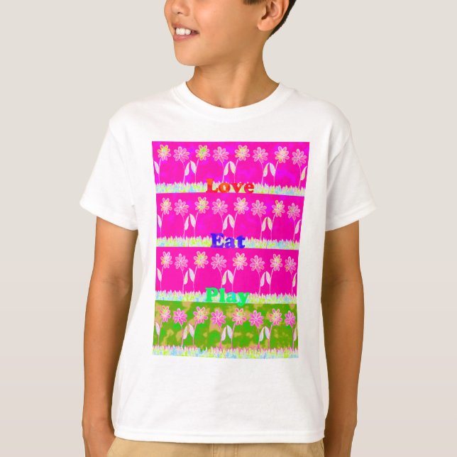 Camiseta Diseño de flores de juego de amor inspirador (Anverso)