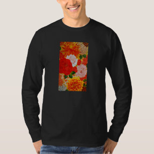 Camiseta Diseño de flores de kimono japonesas