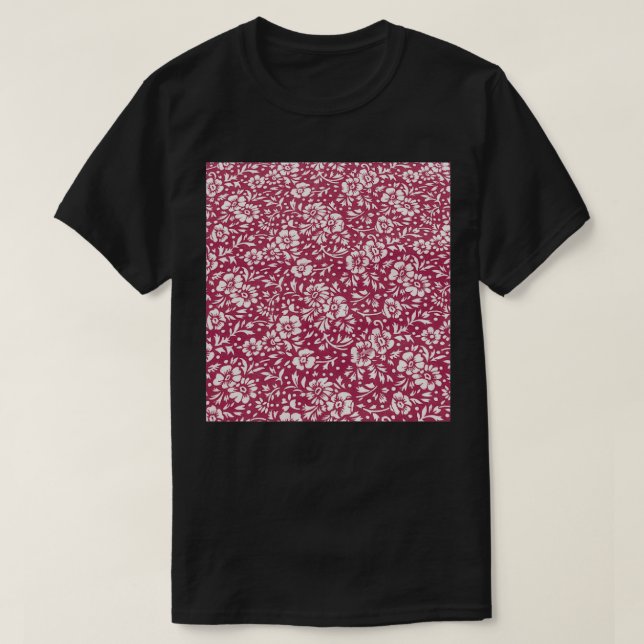 Camiseta Diseño de flores rojas (Diseño del anverso)