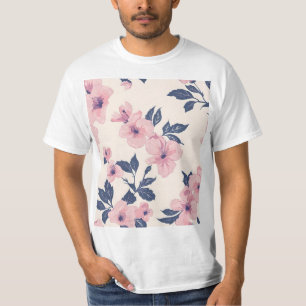 Camiseta Diseño de flores rosas
