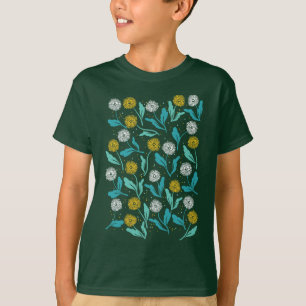 Camiseta Diseño de flores y hojas de Dandelion