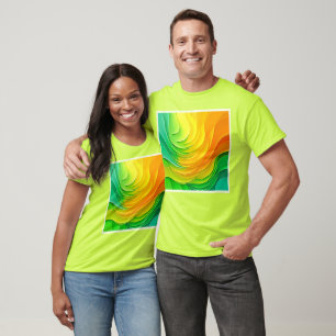 Camiseta Diseño de flujo de energía de color abstracto