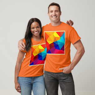 Camiseta Diseño de flujo geométrico abstracto vibrante