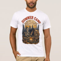 Diseño de fogata de campamento de esqueleto de ver