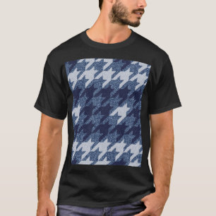 Camiseta Diseño de fondo de Houndstoth Tartan Jeans