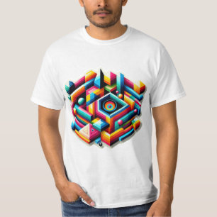Camiseta Diseño de formas geométricas coloridas
