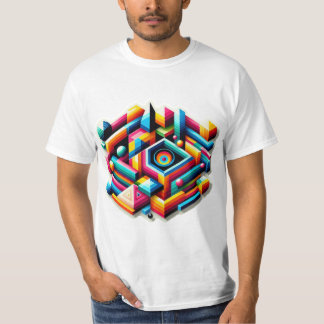 Camiseta Diseño de formas geométricas coloridas