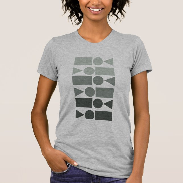 Camiseta Diseño de formas geométricas divertidas en ómbre g (Anverso)