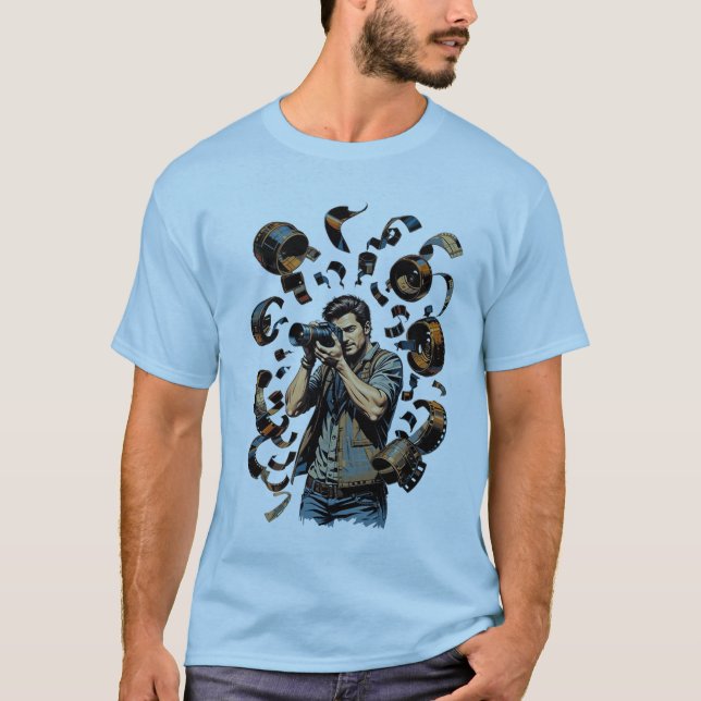 Camiseta Diseño de fotógrafos de aventura (Anverso)