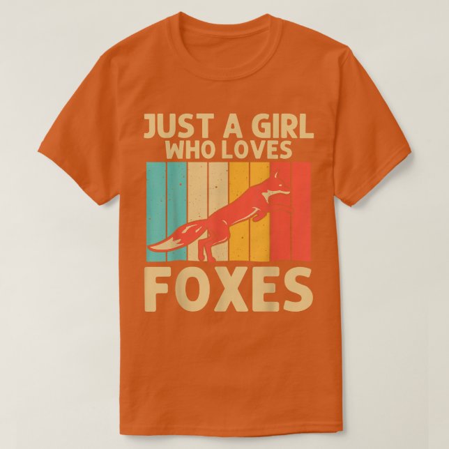 Camiseta Diseño De Fox Retro Para Chicas Niños Mujeres De F (Diseño del anverso)