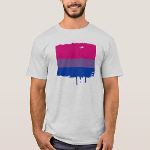 CAMISETA DISEÑO DE FRANJAS DE ORGULLO BISEXUAL