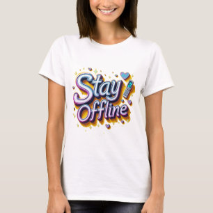 Camiseta Diseño de frases fuera de línea de los años 90