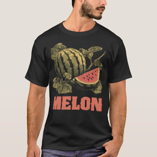 Camiseta Diseño de frutas tropicales en trozo de sandía de  (Anverso)
