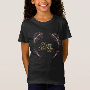 Camiseta Diseño de fuegos artificiales de Feliz Año Nuevo