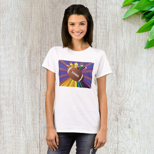 Camiseta Diseño de fútbol con estrellas vibrantes arte de a