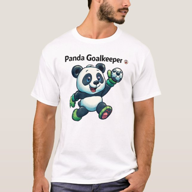 Camiseta Diseño de futbolín de portero Panda (Anverso)