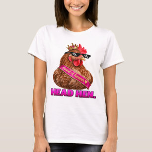 Camiseta Diseño de Gallina Principal - Dama de Honor