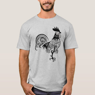 Camiseta Diseño de gallo de mandala ornamentado intrincado