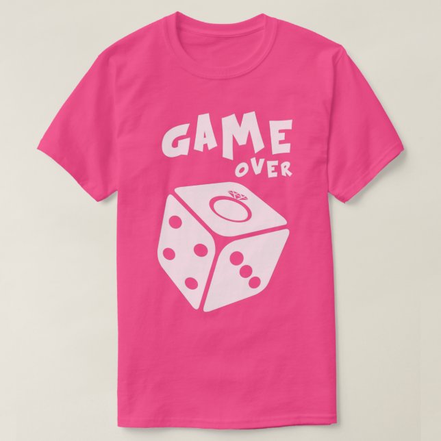Camiseta Diseño de Game Over para despedida de soltero Gif  (Diseño del anverso)