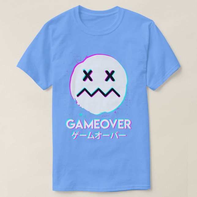 Camiseta Diseño de Gameover Acid Smile Techno Music Japón (Diseño del anverso)