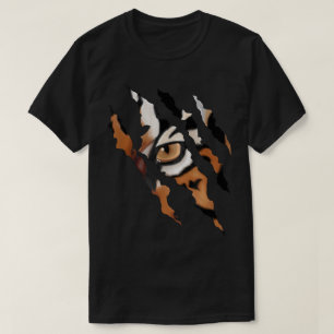 Camiseta Diseño de garra de rasguño de ojo de tigre