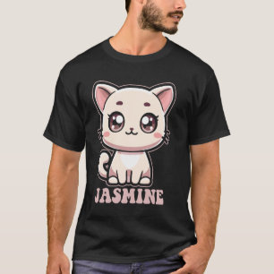 Camiseta Diseño de gatito lindo de Jasmine para niñas llama