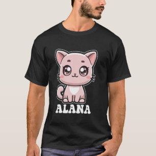 Camiseta Diseño de gatito lindo para chicas llamado Alana