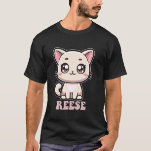 Camiseta Diseño de gatito lindo Reese para chicas llamado R