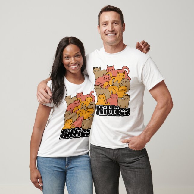 Camiseta Diseño de gatitos curados - Arte gato adorable (Unisexo)
