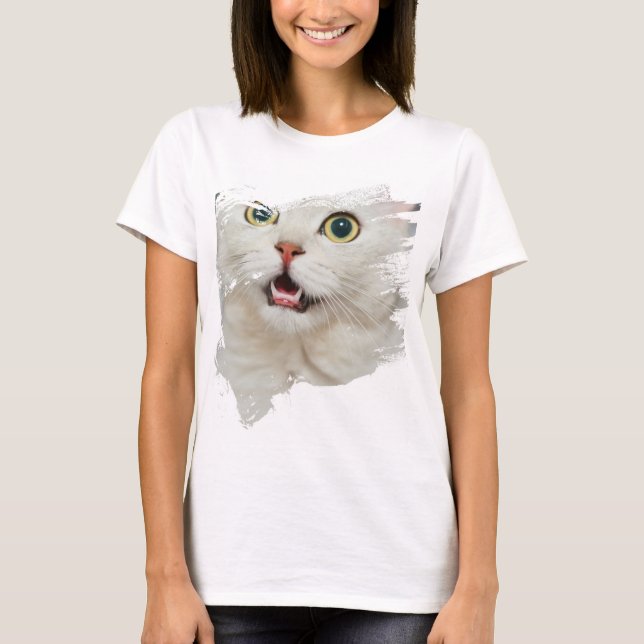 Camiseta Diseño de gato adorable (Anverso)