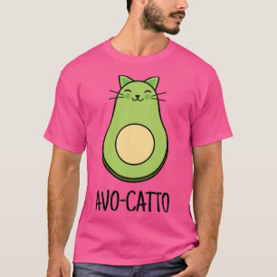 Camiseta Diseño de gato aguacate