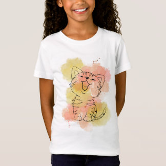 Camiseta diseño de gato artístico