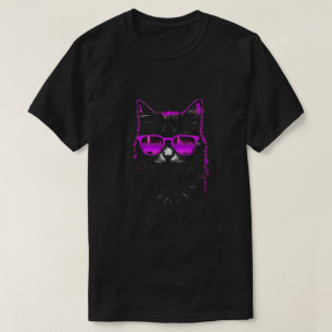 Camiseta Diseño de gato cyberpunk