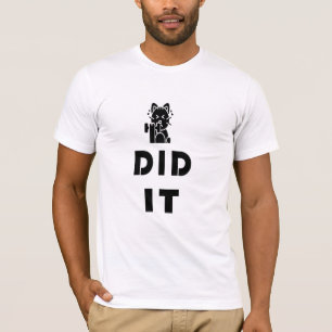 Camiseta diseño de gato de gimnasio