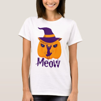 Camiseta Diseño de gato de Halloween Meow