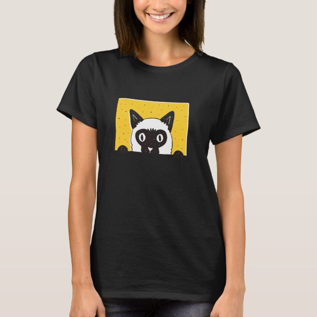 Camiseta Diseño De Gato De Pekín, Cuidado Y Gracioso Para M (Anverso)