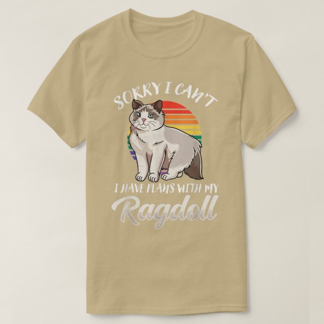 Camiseta Diseño de gato de Ragdoll lindoTengo planes con mi (Diseño del anverso)