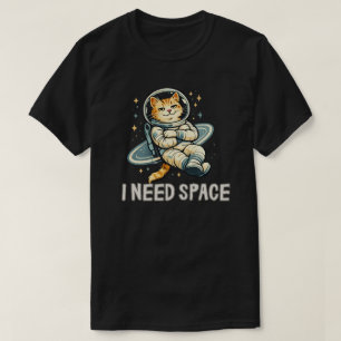 Camiseta Diseño de gato divertido necesito espacio
