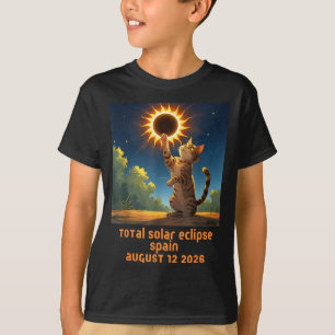 Camiseta Diseño de gato en España durante eclipse solar tot
