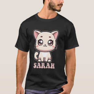 Camiseta Diseño de gato gatito lindo para niñas nombre Sara