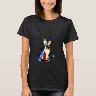 Camiseta Diseño de gato geométrico abstracto Picatso para a