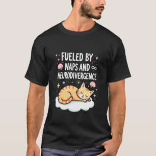 Camiseta Diseño de gato impulsado por siestas y neurodiverg