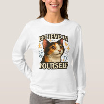 Diseño de gato inspirador Cree en ti mismo