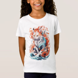Camiseta Diseño de gato lindo en estilo neo tradicional
