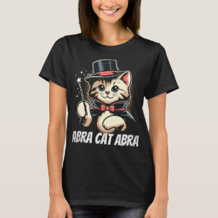 Camiseta Diseño de gato mágico adorable Abracatabra
